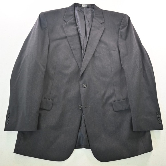 Jos.‎ A Bank 48L Gray 100% Wool Gordon Mens Blazer Suit Jacket Sport Coat